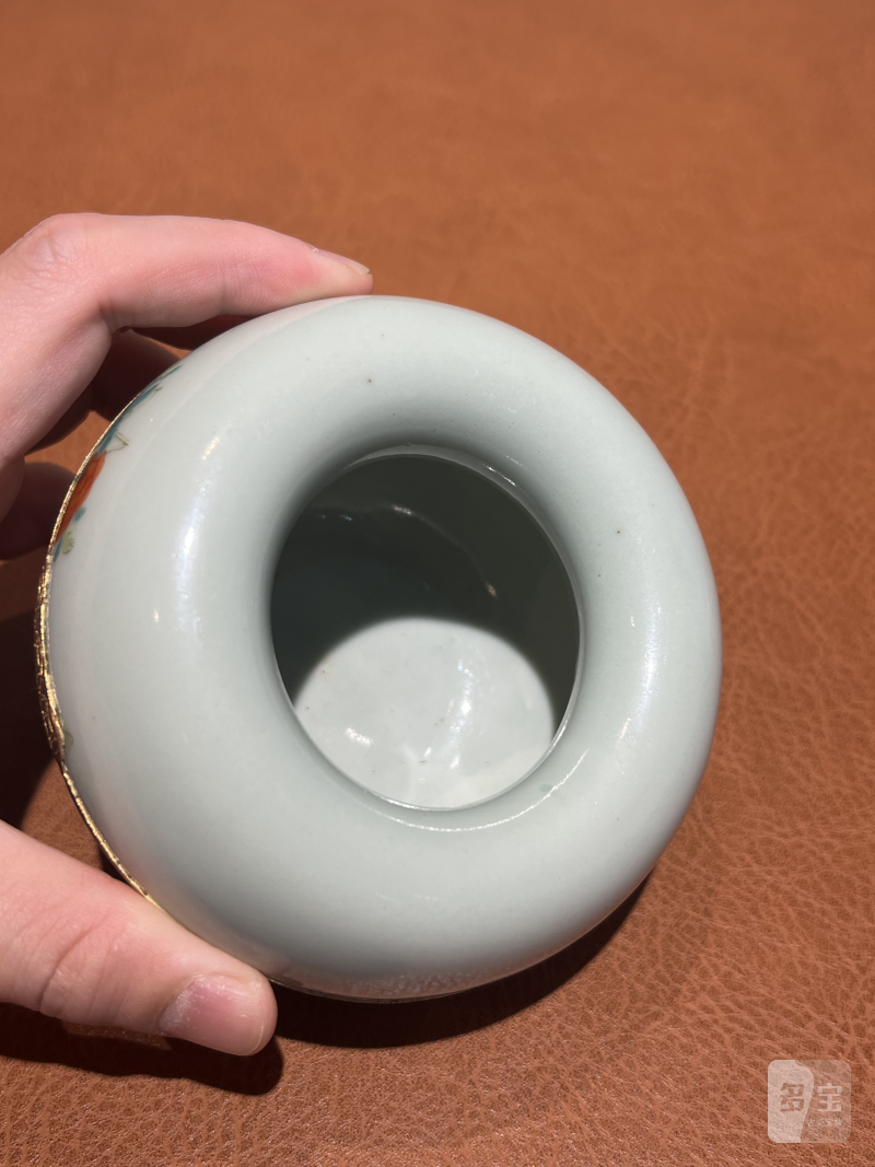 清 粉彩花卉纹苹果尊 - 图7